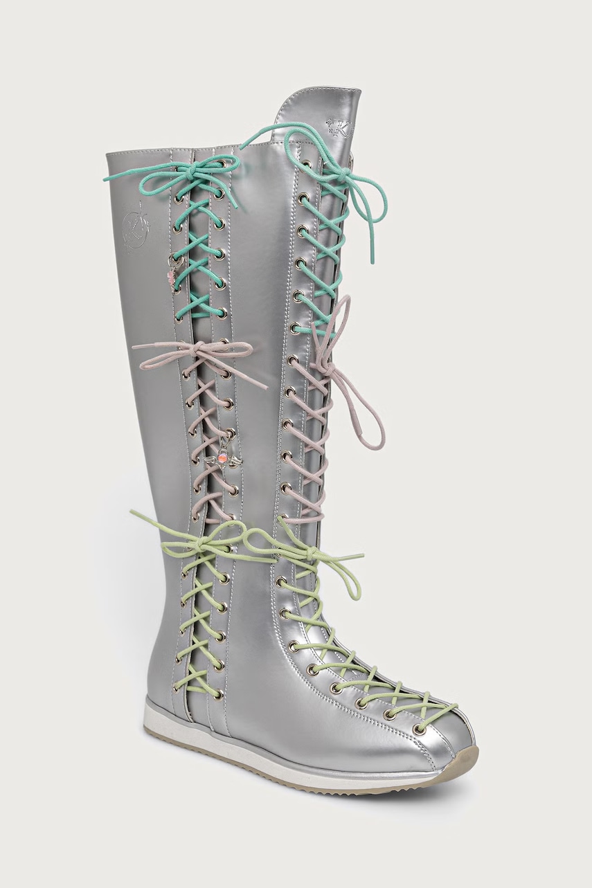 Koi Footwear Numinous Lace Up Charm Long Boots kozaki damskie