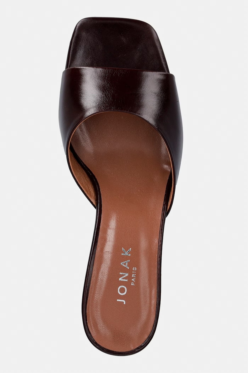 Kožené šľapky Jonak DERIVE CUIR Marron foncé