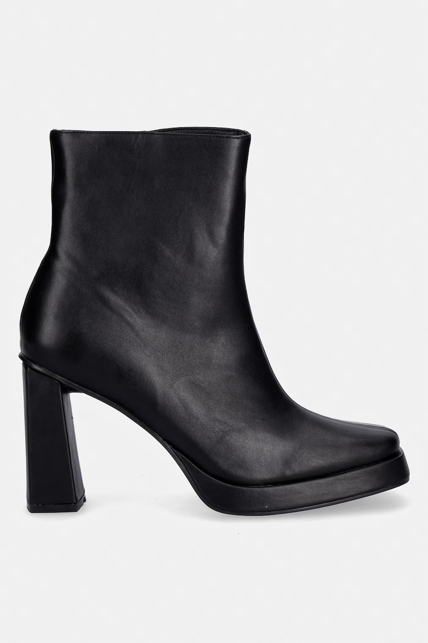Nízké kozačky Koi Footwear Halla Black Heeled Boots