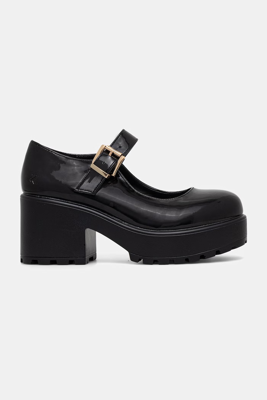 Lodičky Koi Footwear TIRA Black Mary Jane Shoes Patent Edition