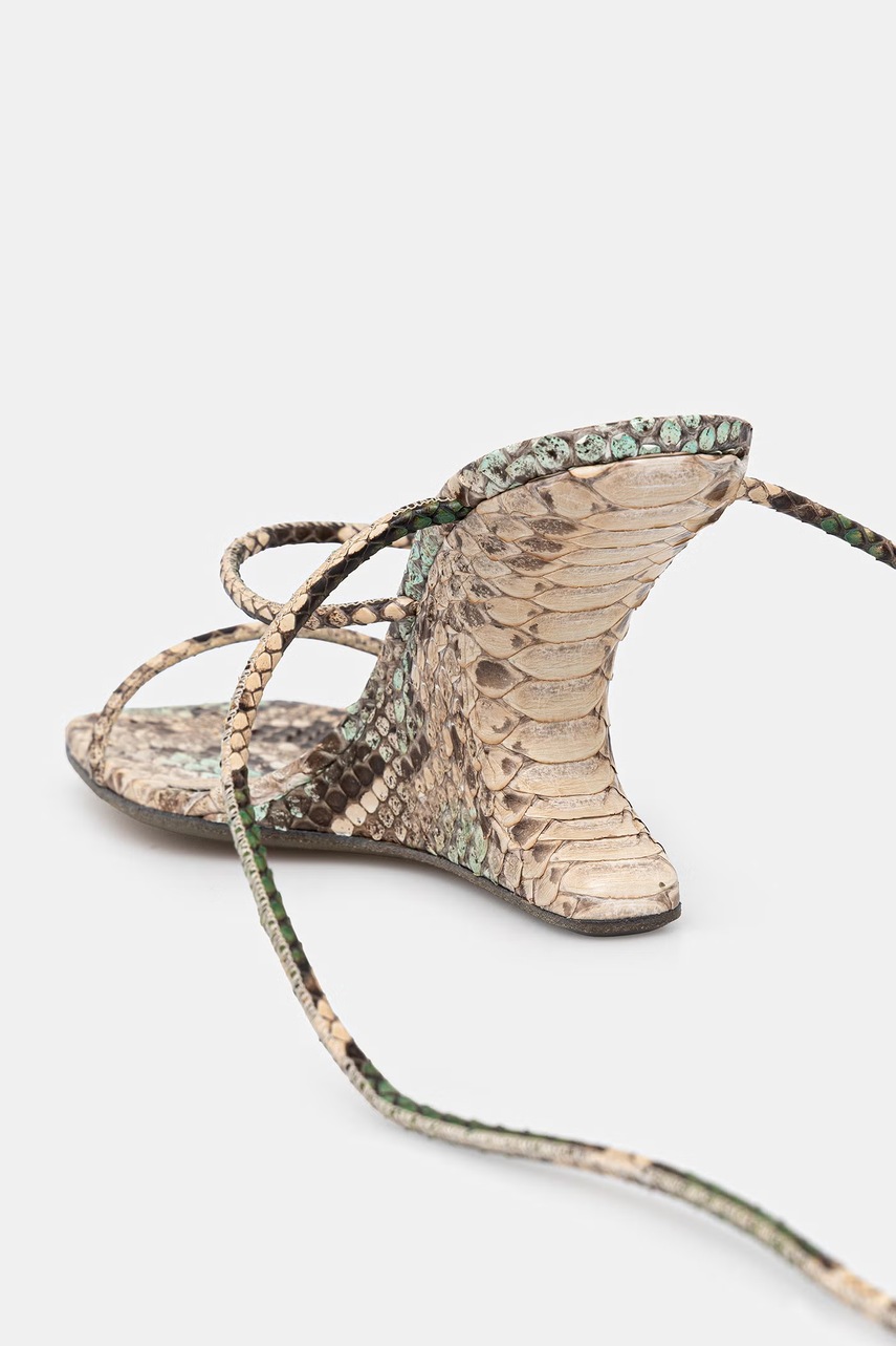 Rick Owens Lilies σανδάλια σε σφήνα δερμάτινα Cantilever 8 φωτογραφία