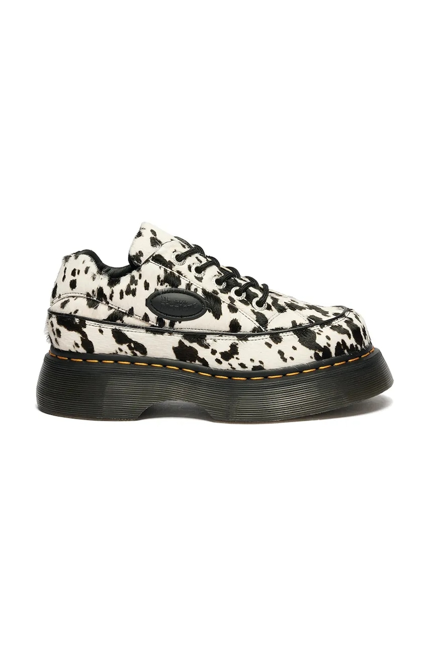 Dr. Martens pantofi pentru femei din piele Buzz 5i 5 Eye Dalmatian
