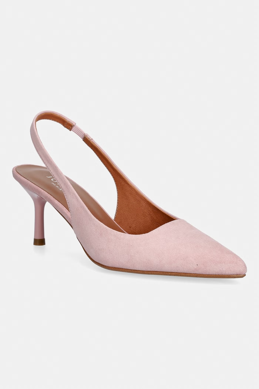 Jonak stiletto cu călcâiul deschis din piele întoarsă DIAMANTINE VELOURS