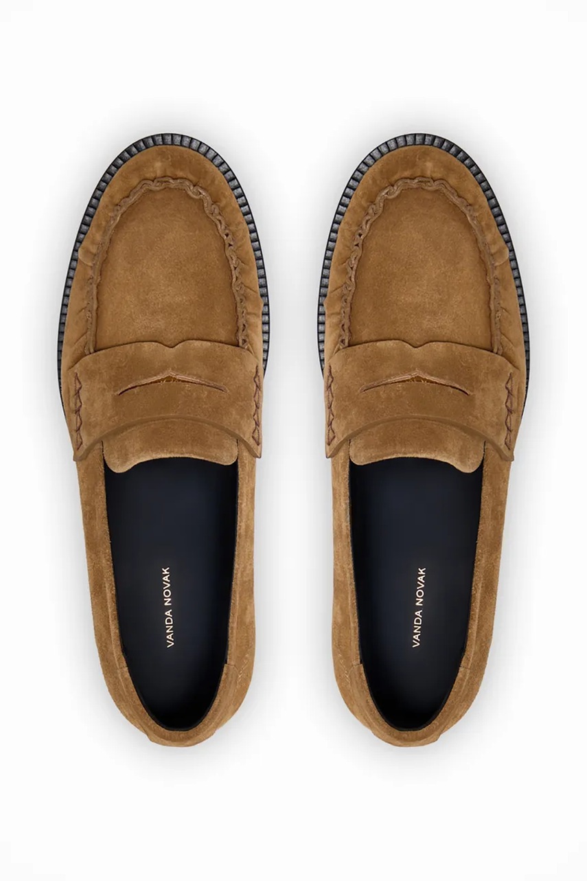 Vanda Novak μοκασίνια γυναικεία δερμάτινα Greta Coffe φωτογραφία