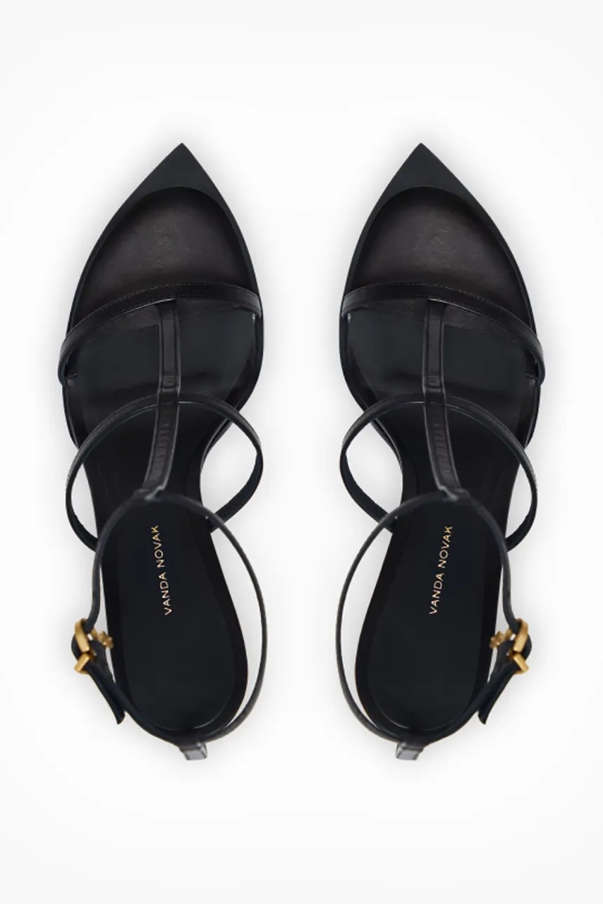 Vanda Novak στιλέτο με ανοιχτό τακούνι δερμάτινο φωτογραφία