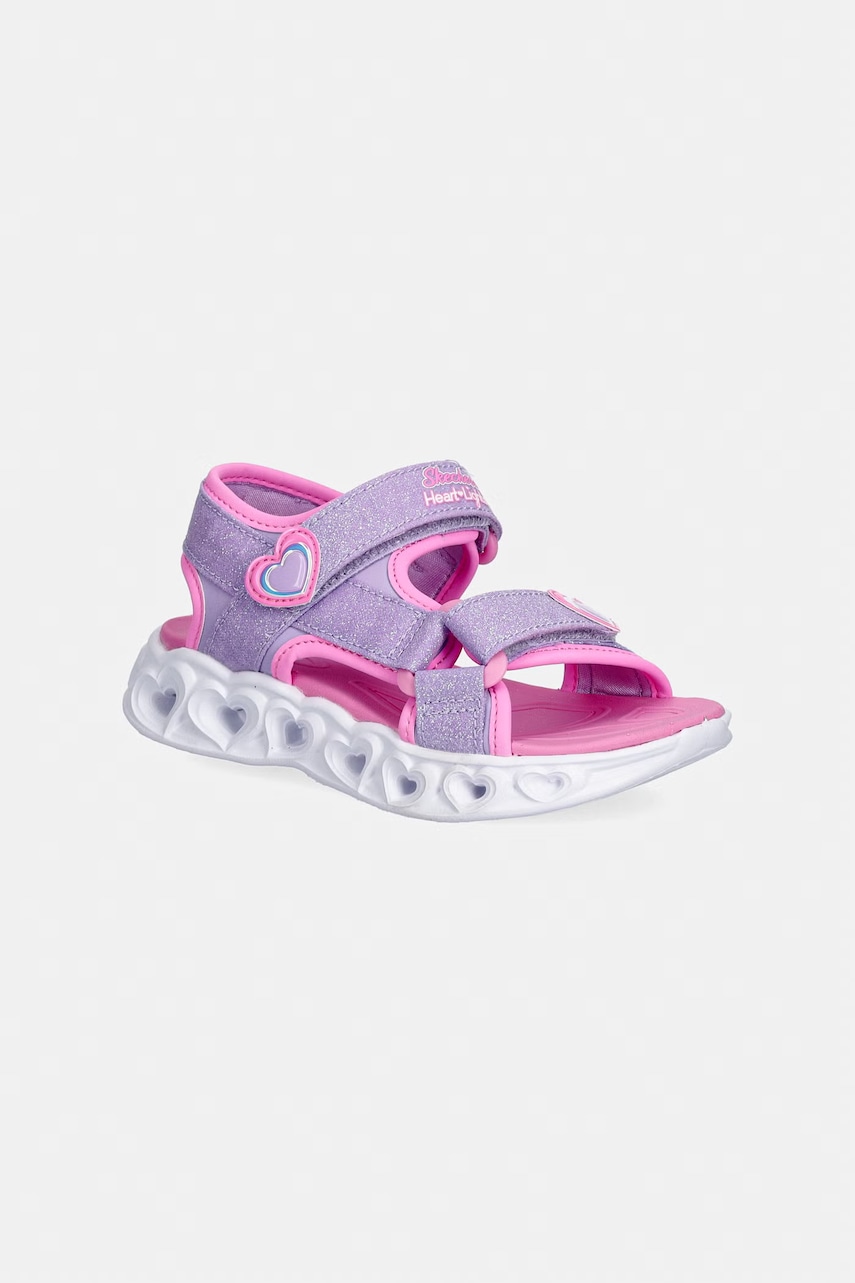 Skechers σανδάλια Παιδικά HEART LIGHTS SANDALS-SUGAR SP 303114L μωβ 27,29,31,33,35,34,28,32,33.5,27.5,28.5
