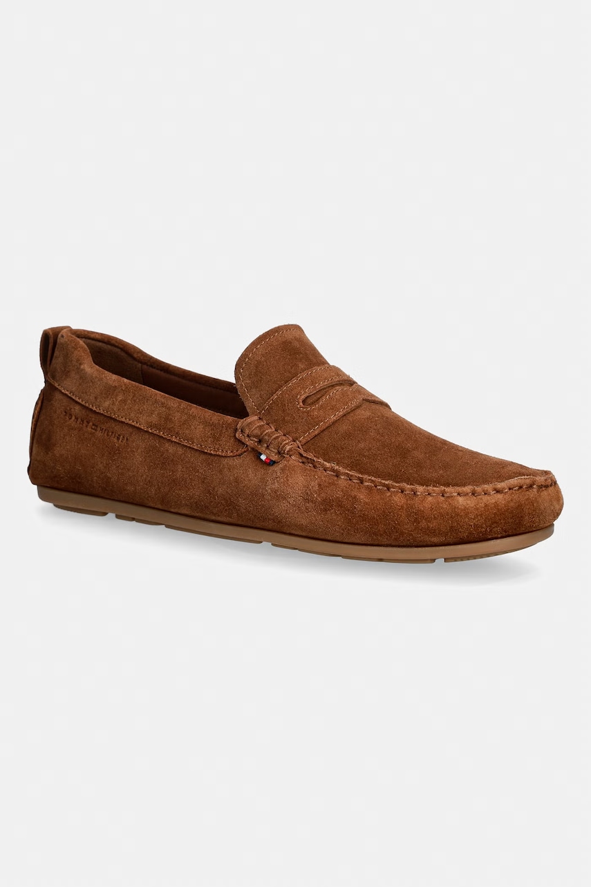 Tommy Hilfiger mocasini pentru bărbați, din piele întoarsă CORE HILFIEGR SUEDE DRIVER