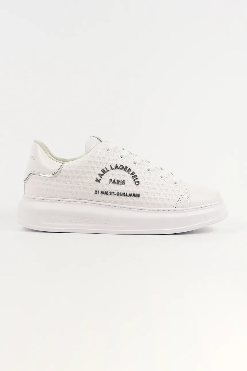 Karl Lagerfeld sneakers din piele KAPRI KL culoarea alb, KL52536K