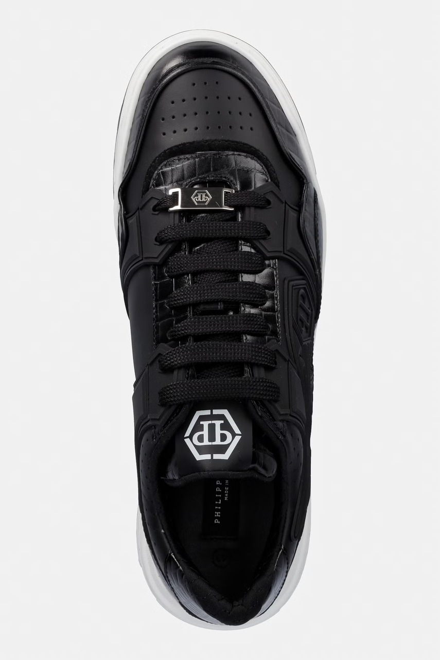 Kožené tenisky Philipp Plein Low-Top Moonwalker (obrázek 4)