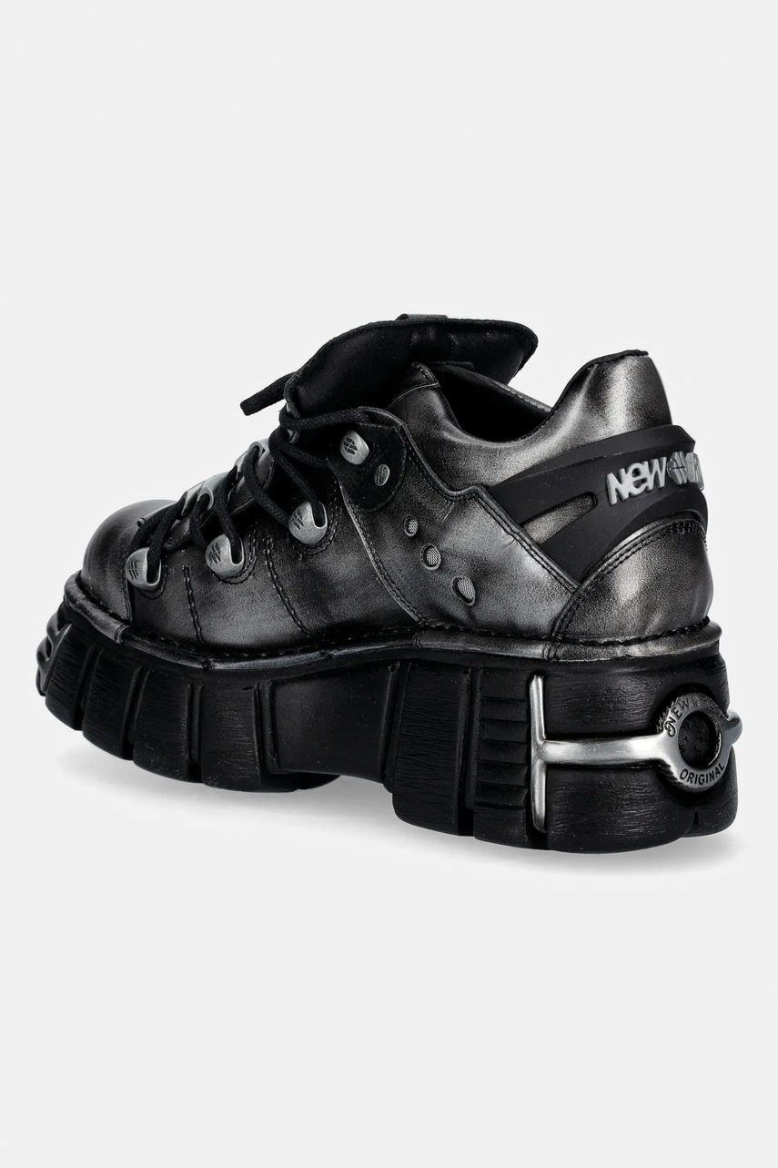 New Rock New Rock Δερμάτινα κλειστά παπούτσια New Rock PULIK ACERO, TOWER NEGRO ACERO + lateral + - 3