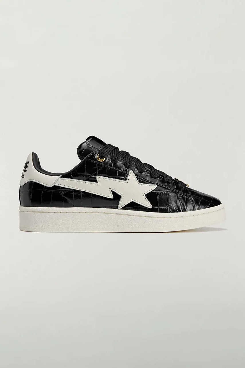 adidas Originals x BAPE leather sneakers black color KJ8851
