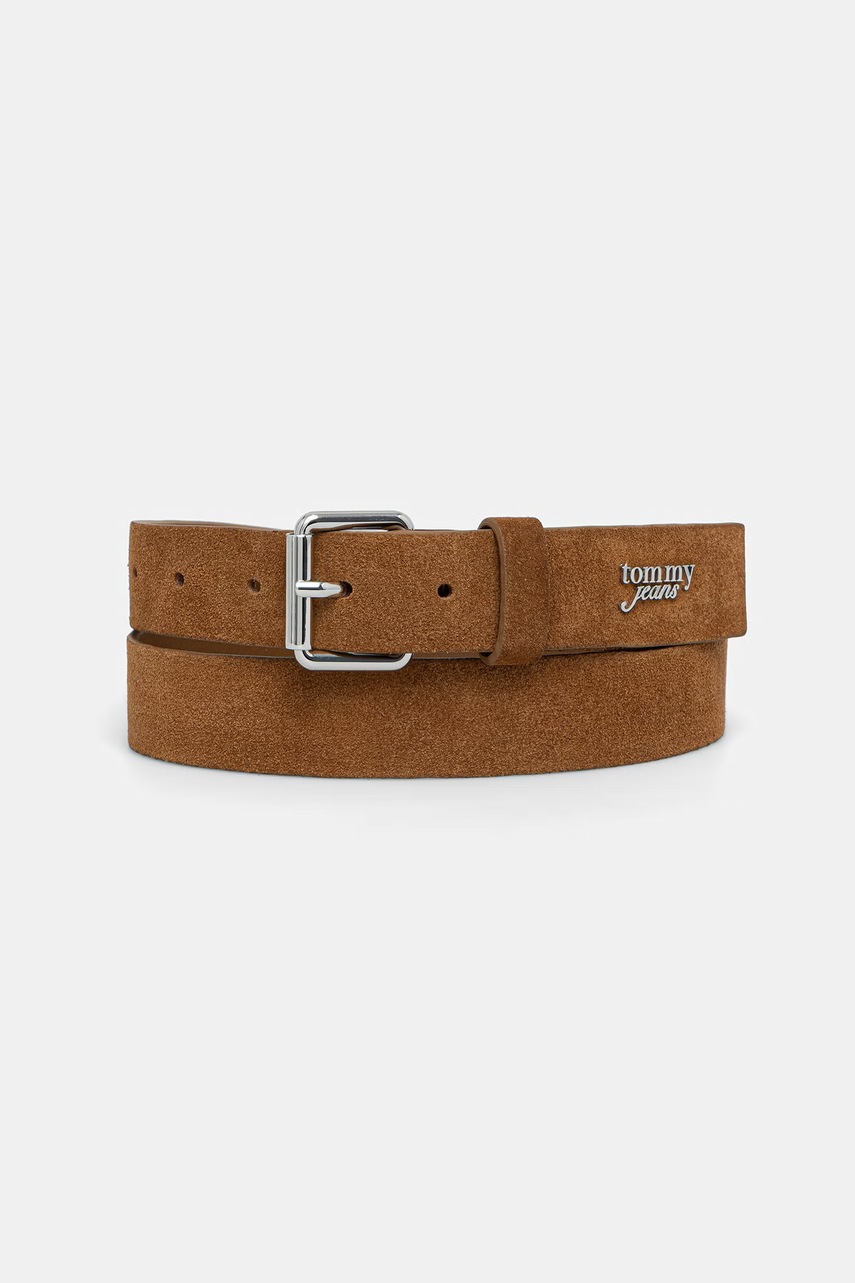 Ζώνη Γυναικεία Tommy Jeans Tjw Script Seude 3.0 AW0AW18503 Καφέ 100