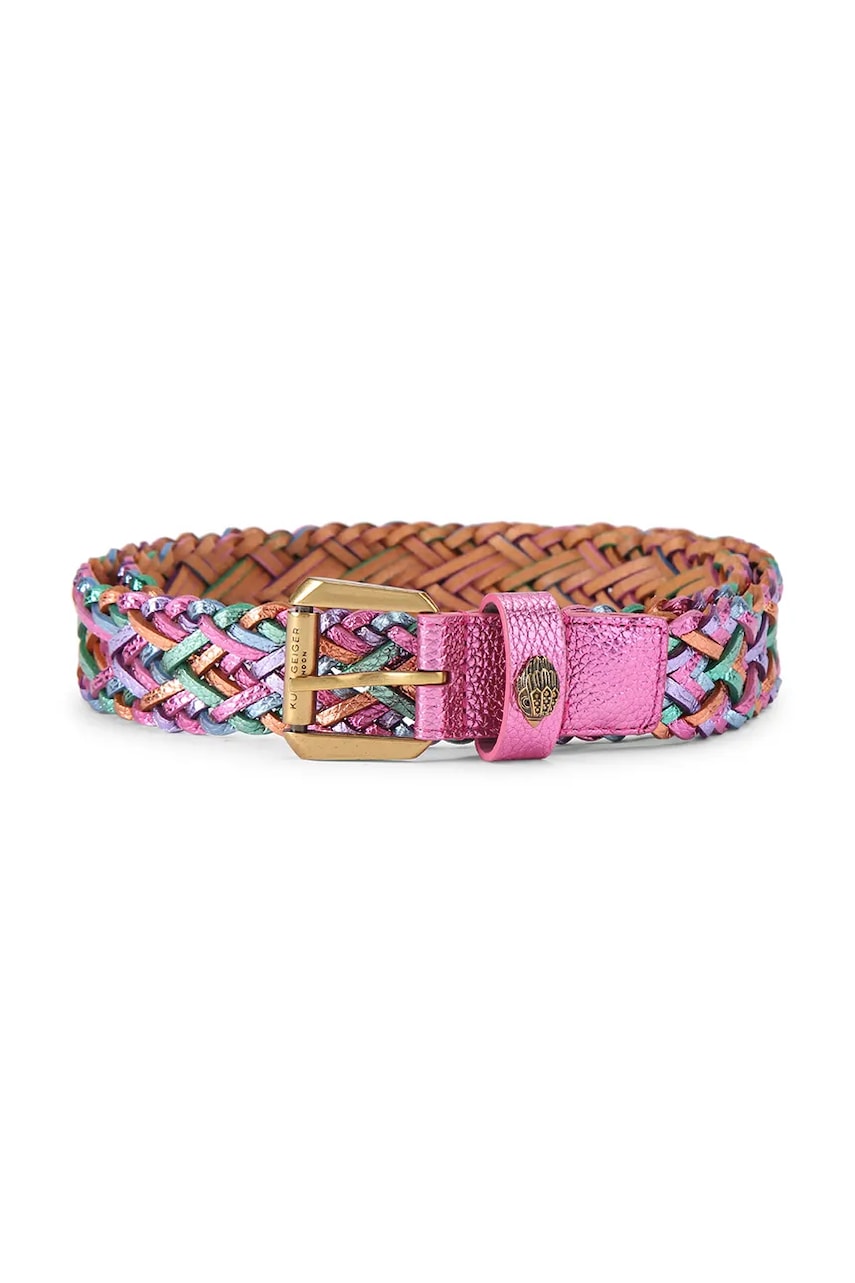 Kurt Geiger London curea pentru femei, din piele Kensington Weave