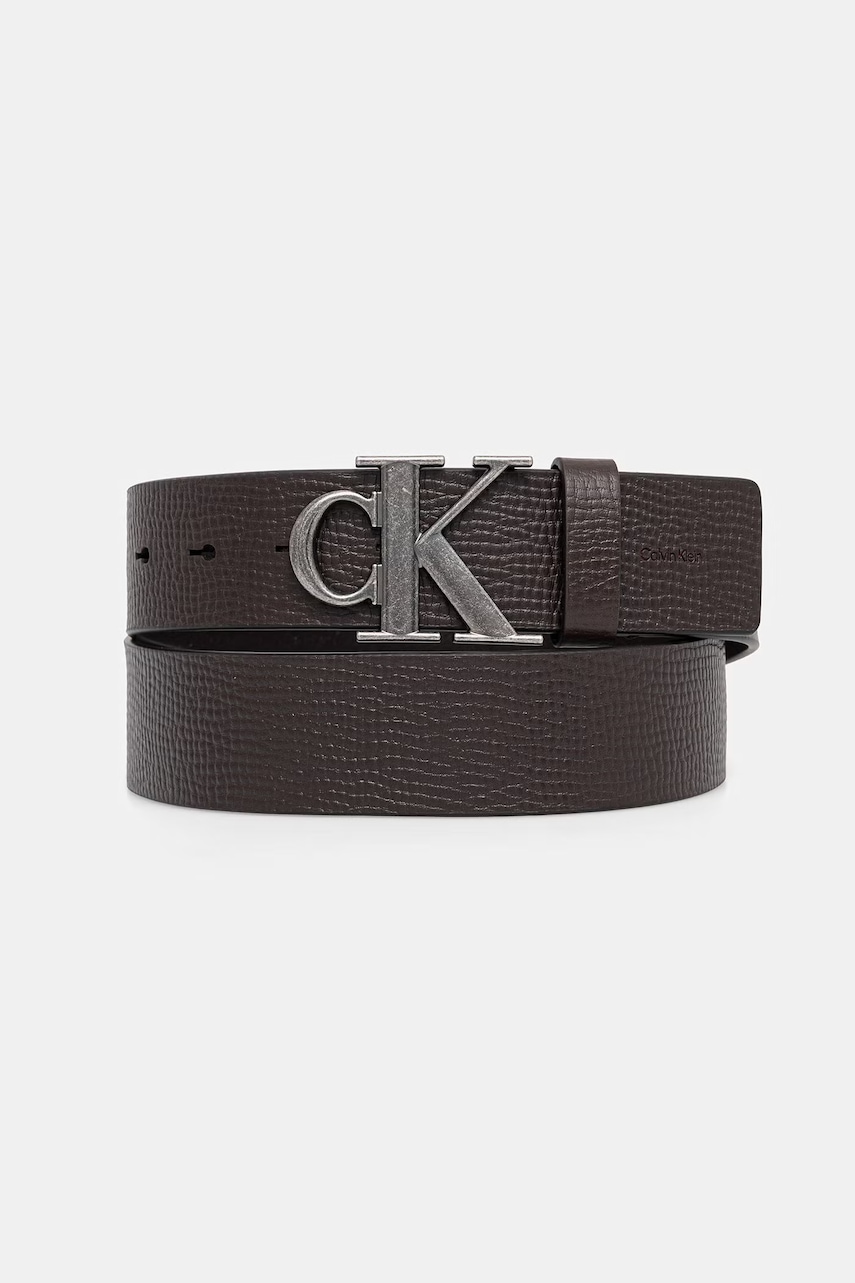 Calvin Klein ζώνη ανδρική δερμάτινη LV04D7085G καφέ 110,115,120,85,90,95,100,105