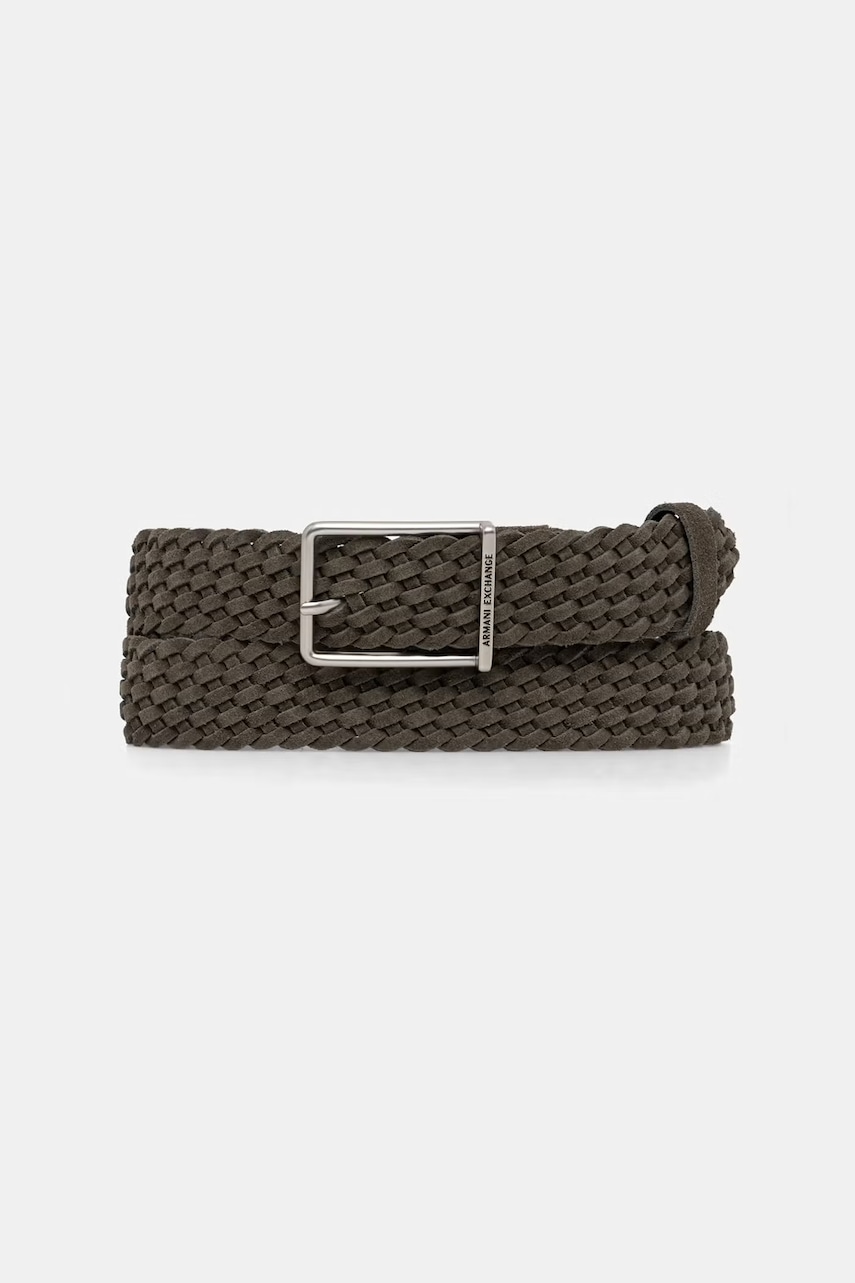 E-shop Armani Exchange textilní pásek pánský semišový