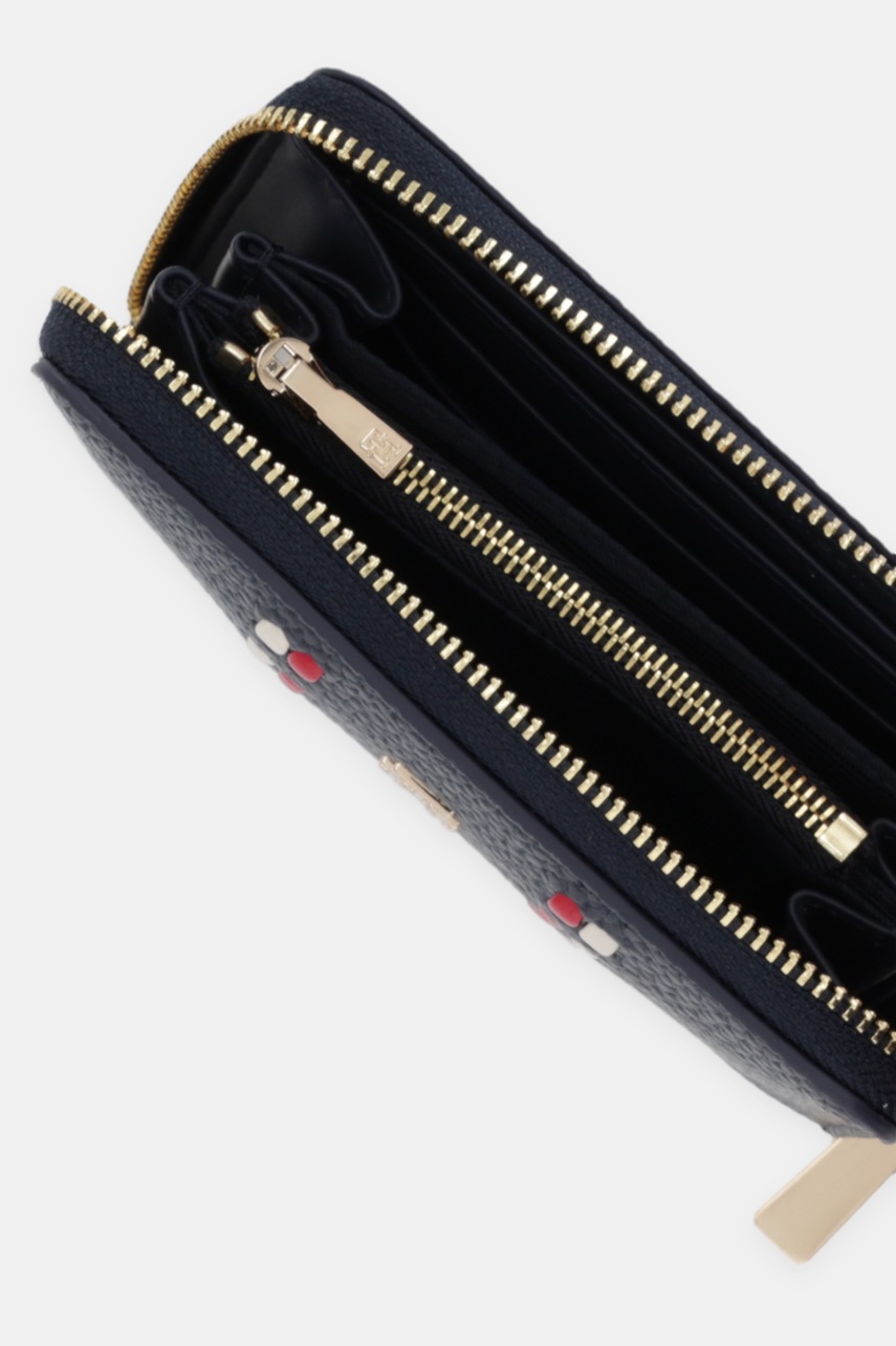 Levně Peněženka Tommy Hilfiger dámská, tmavomodrá barva, AW0AW18132