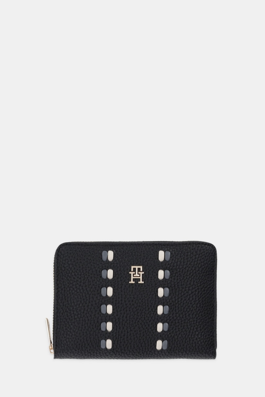 Levně Peněženka Tommy Hilfiger dámská, černá barva, AW0AW18132