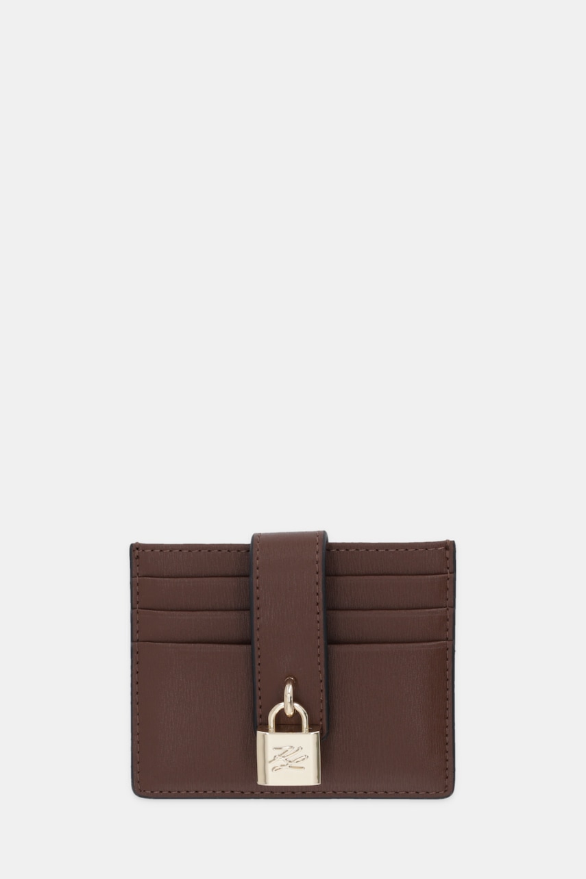 Karl Lagerfeld carcasă din piele K/AUTOGRAPH culoarea maro, B1W32025