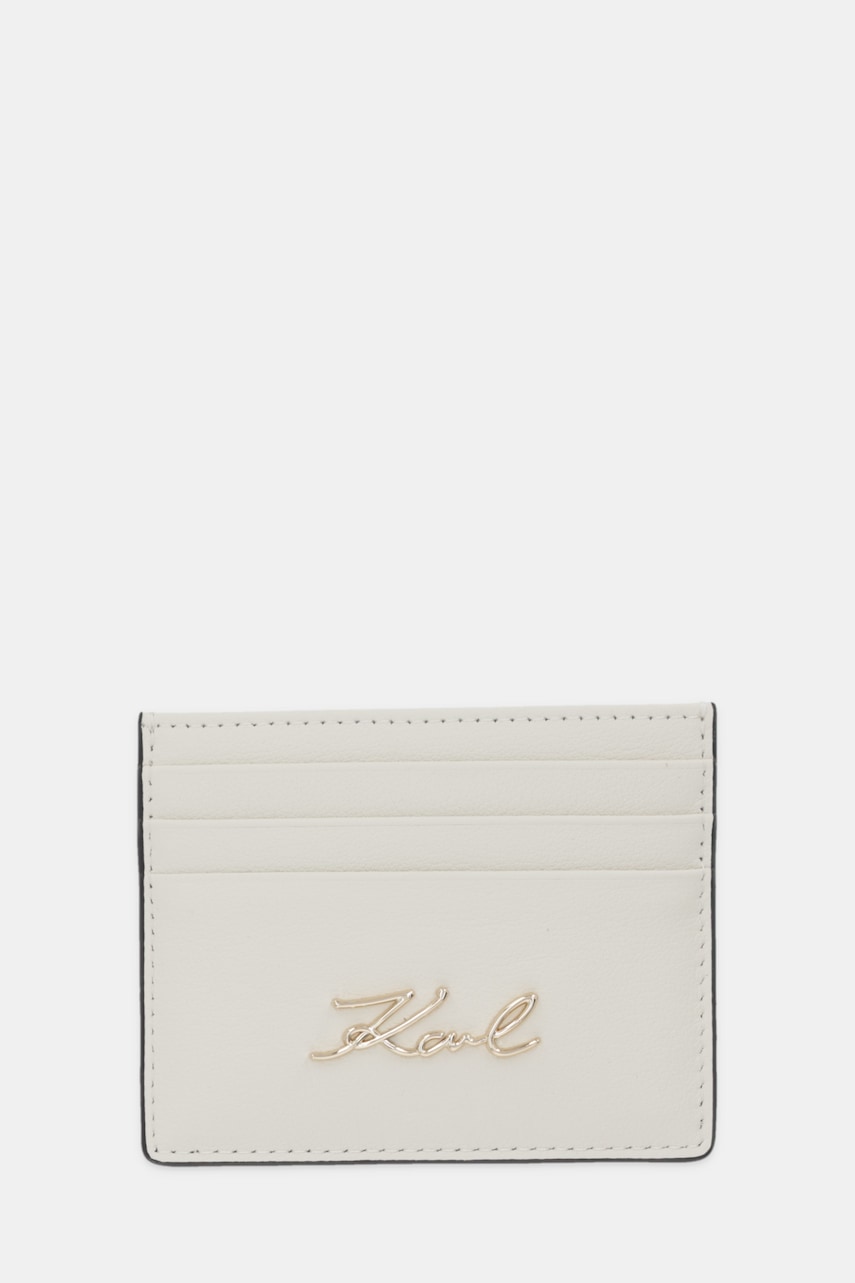 Karl Lagerfeld carcasă din piele K/SIGNATURE culoarea alb, B1W32034