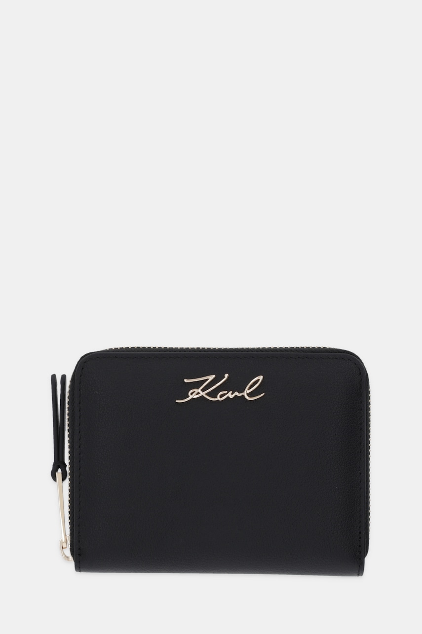Karl Lagerfeld portofel de piele K/SIGNATURE culoarea negru, B1W32036
