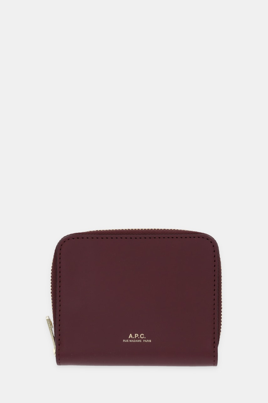 A.P.C. portofel de piele PORTE.MONNAIE CHELSEA culoarea violet, PXAWV.F63672