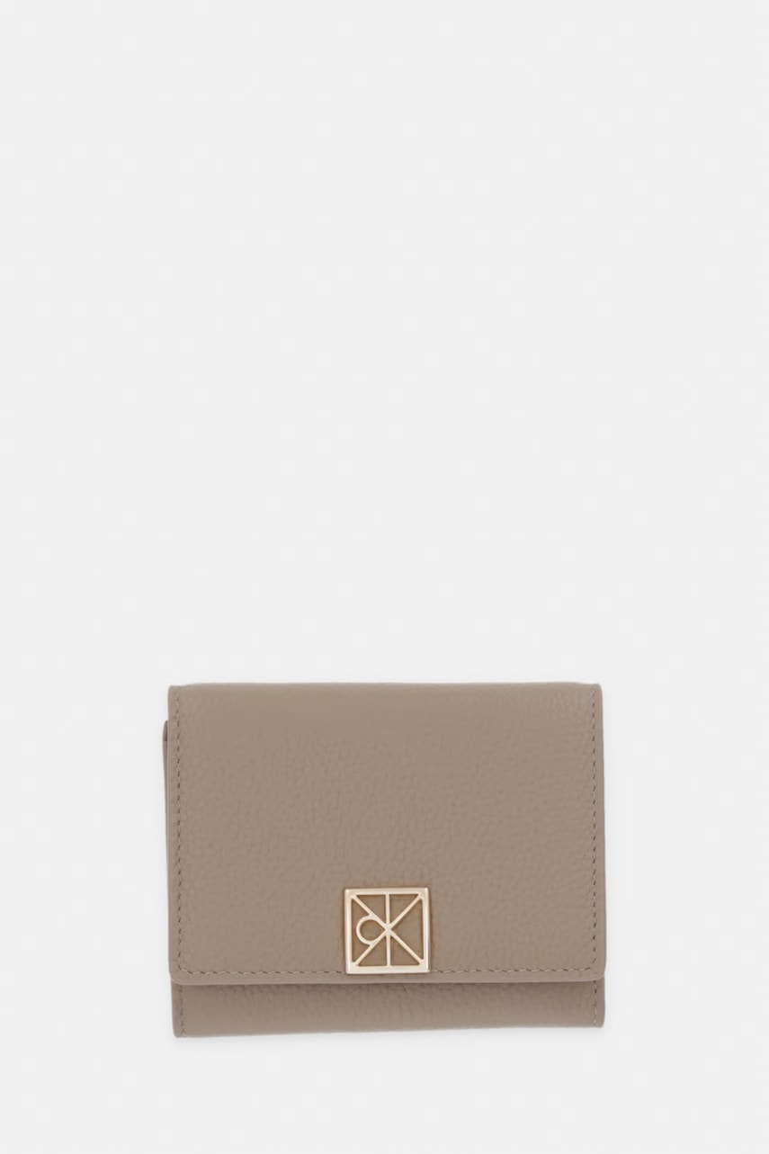 Calvin Klein Πορτοφόλι RFID γυναικείο δερμάτινο LV04F1128G μπεζ ONE SIZE