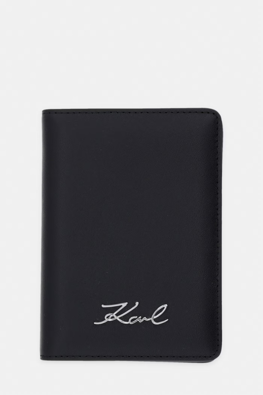 Karl Lagerfeld etui na paszport damskie skórzane K/SIGNATURE
