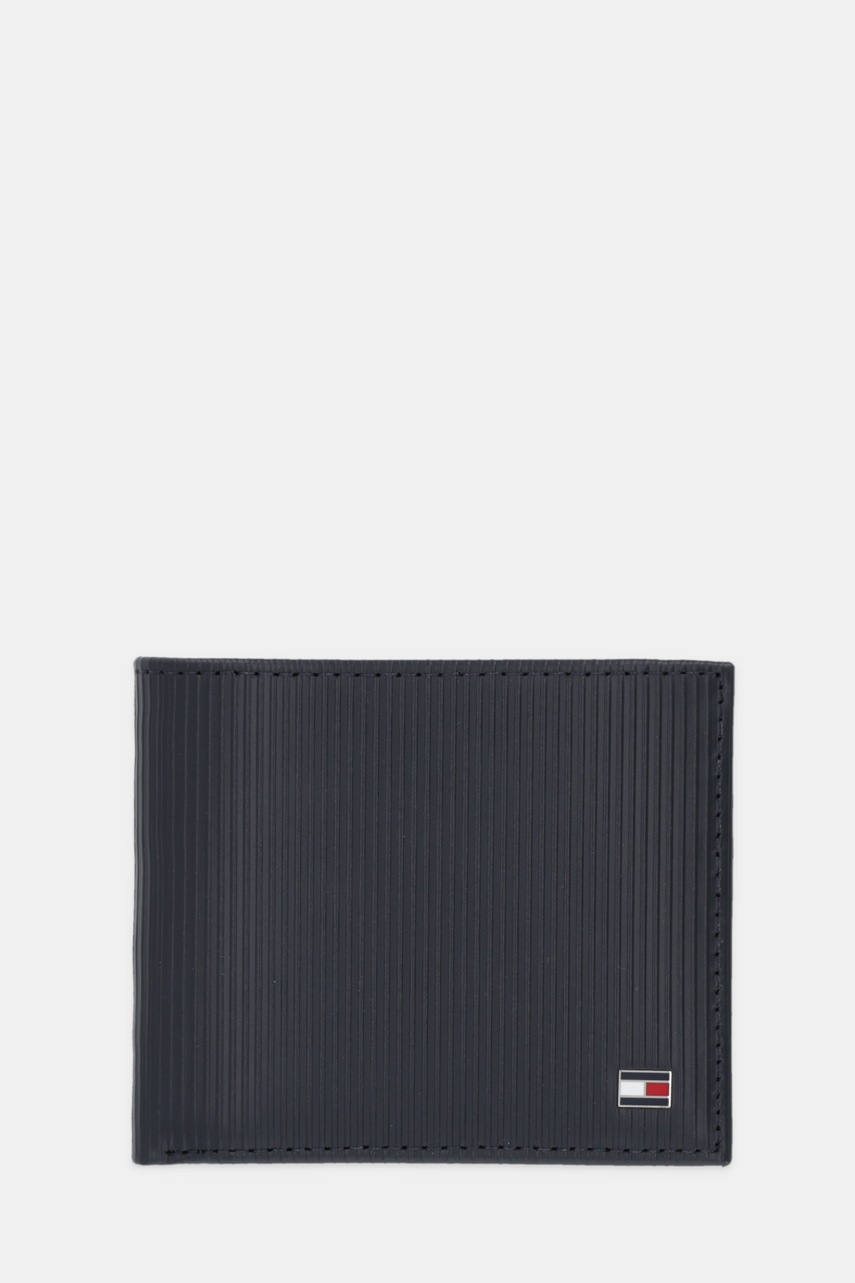 Levně Kožená peněženka Tommy Hilfiger pánská, tmavomodrá barva, AM0AM13958
