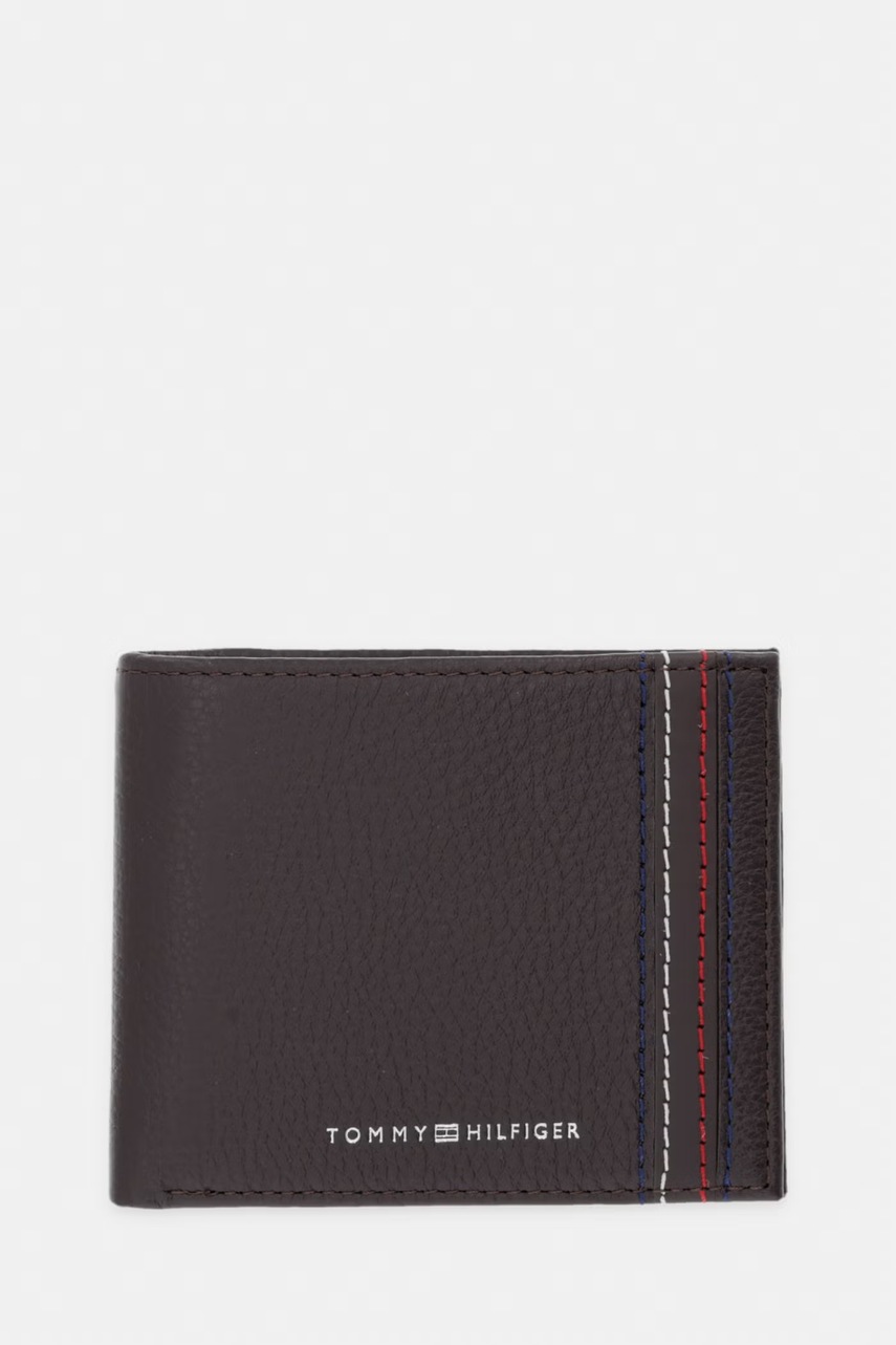 Tommy Hilfiger πορτοφόλι ανδρικό δερμάτινο AM0AM14232 καφέ ONE SIZE