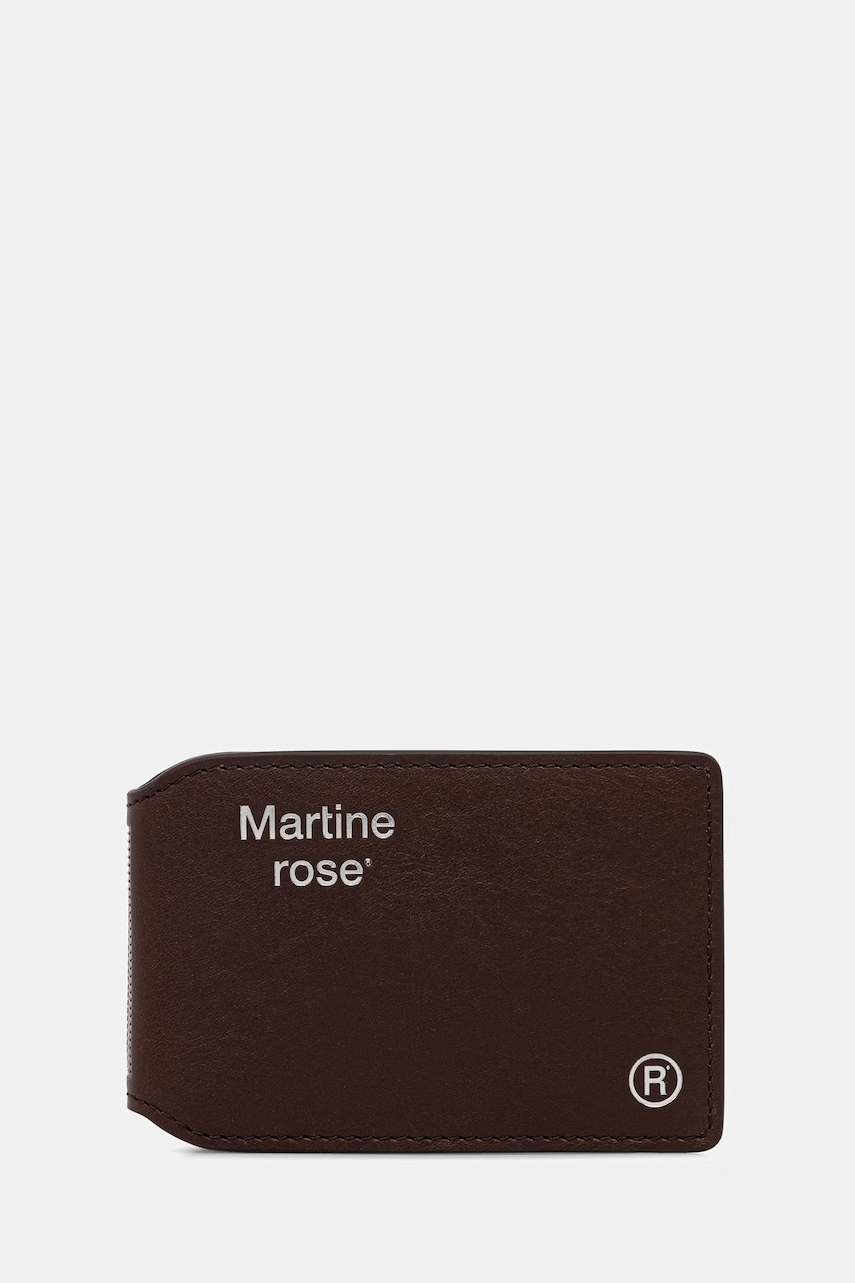 Martine Rose etui na karty skórzane Oyster