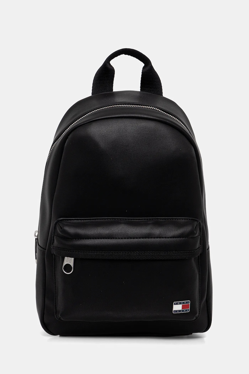 Tommy Jeans rucsac culoarea negru, mic, uni, AW0AW18086