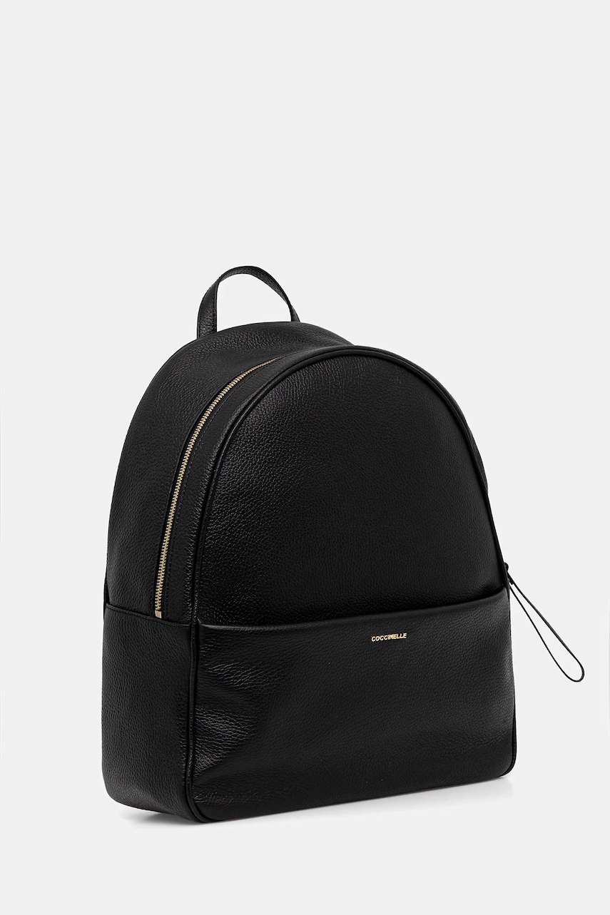 Δερμάτινο σακίδιο Coccinelle NORY χρώμα: μαύρο, E1 U45 14 01 01 φωτογραφία