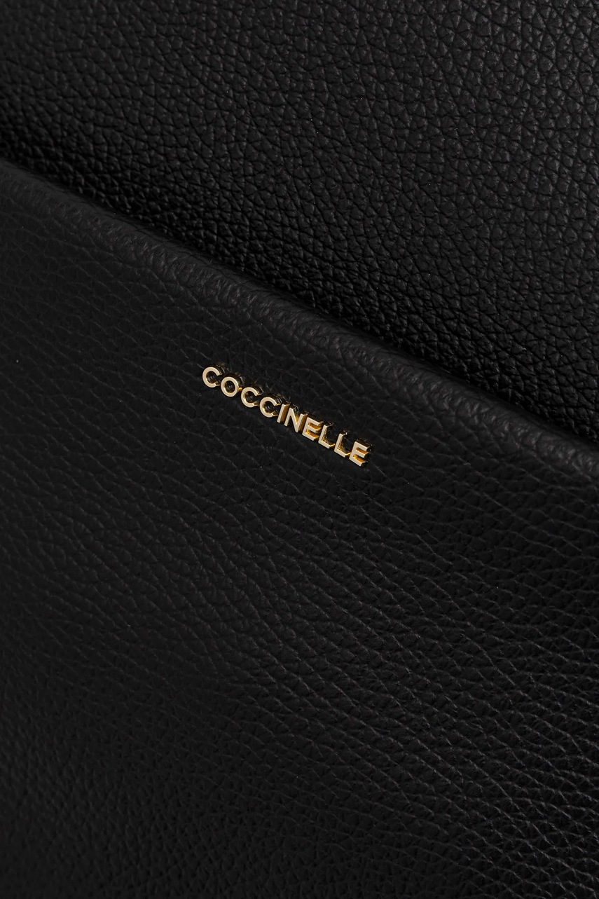 Δερμάτινο σακίδιο Coccinelle NORY χρώμα: μαύρο, E1 U45 14 01 01 φωτογραφία