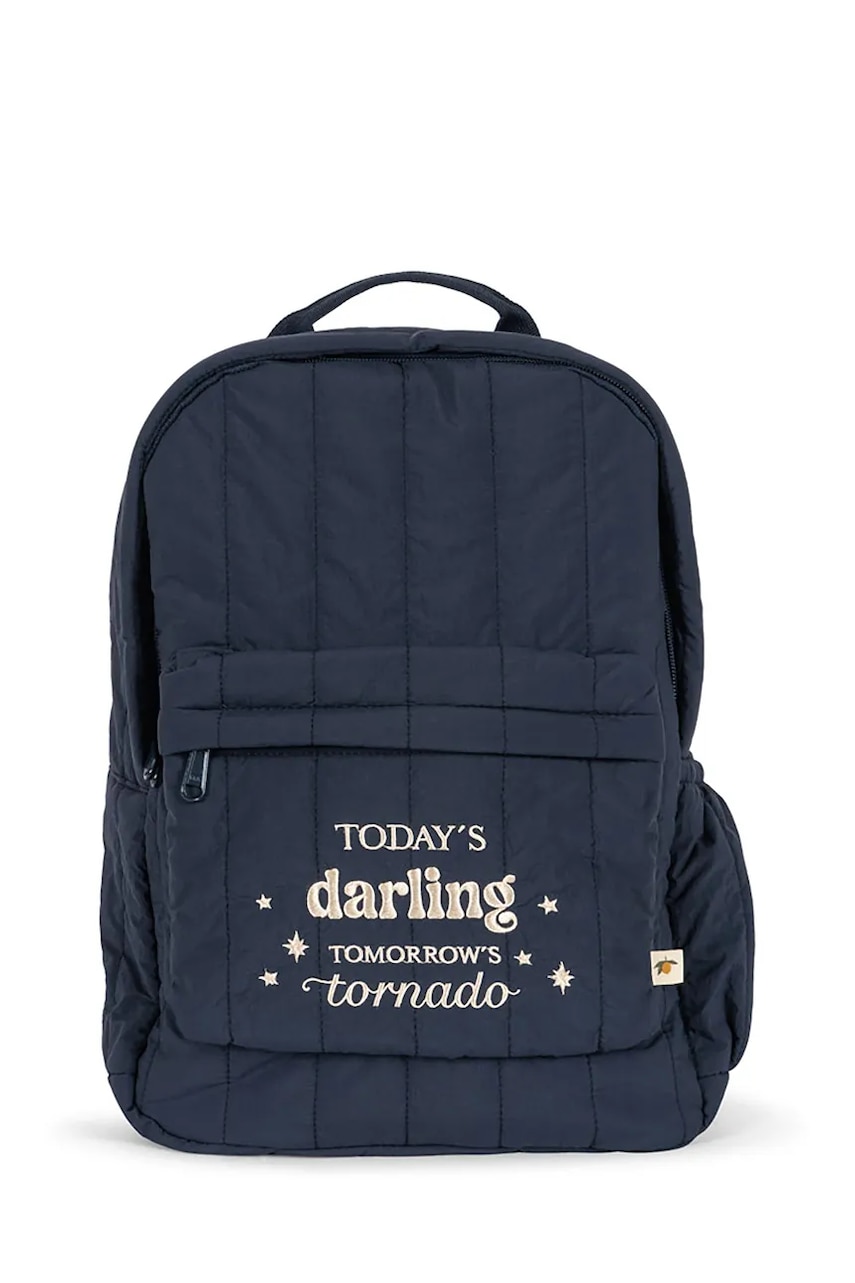 Konges Sløjd ghiozdan copii JUNO BACKPACK MIDI culoarea bleumarin, mare, cu imprimeu, KS104496