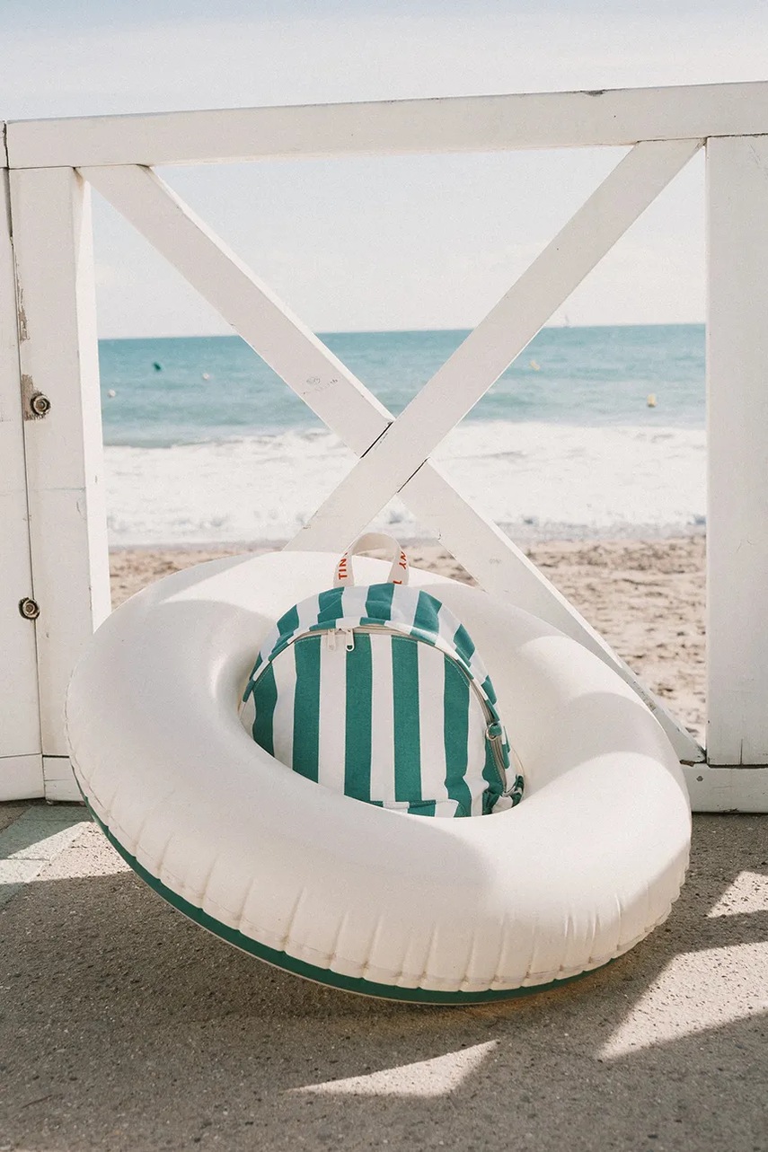 Παιδικό σακίδιο Tinycottons EMERALD STRIPES BACKPACK φωτογραφία