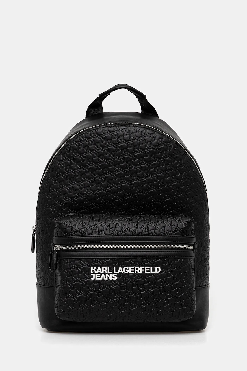 Karl Lagerfeld Jeans rucsac culoarea negru, mare, cu imprimeu, B1M30141