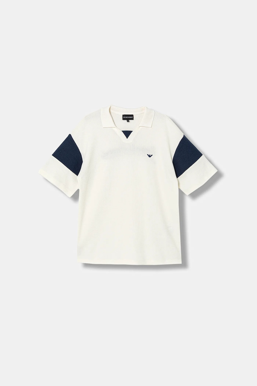 E-shop Dětské bavlněné polo tričko Emporio Armani