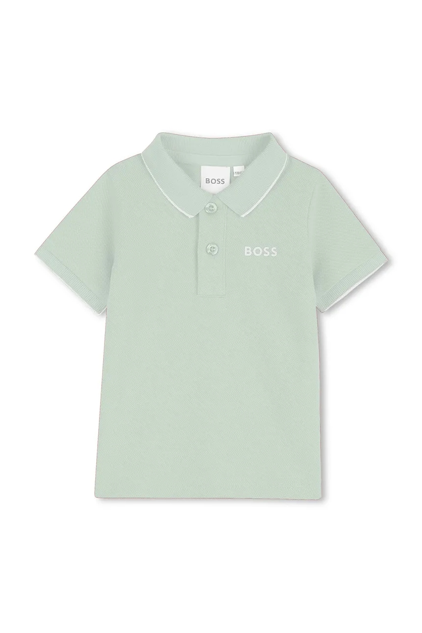 Detská bavlnená polokošeľa BOSS