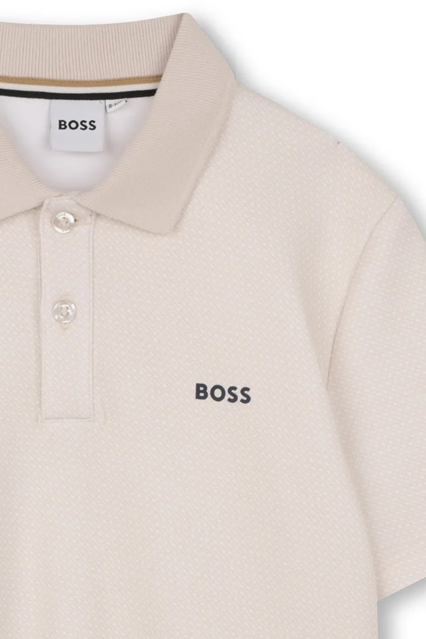 Detská bavlnená polokošeľa BOSS