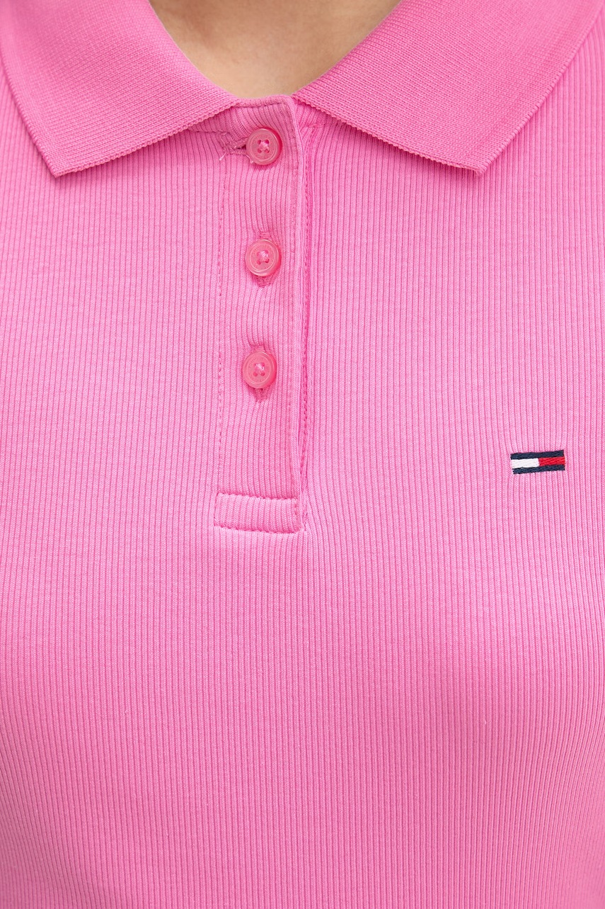 Tommy Jeans polo tričko dámske bavlnené s elastanom