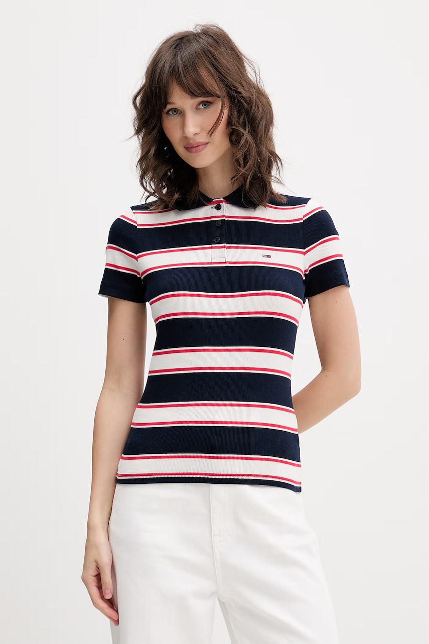 Γυναικεία μπλουζάκια polo tommy jeans σε μπλε