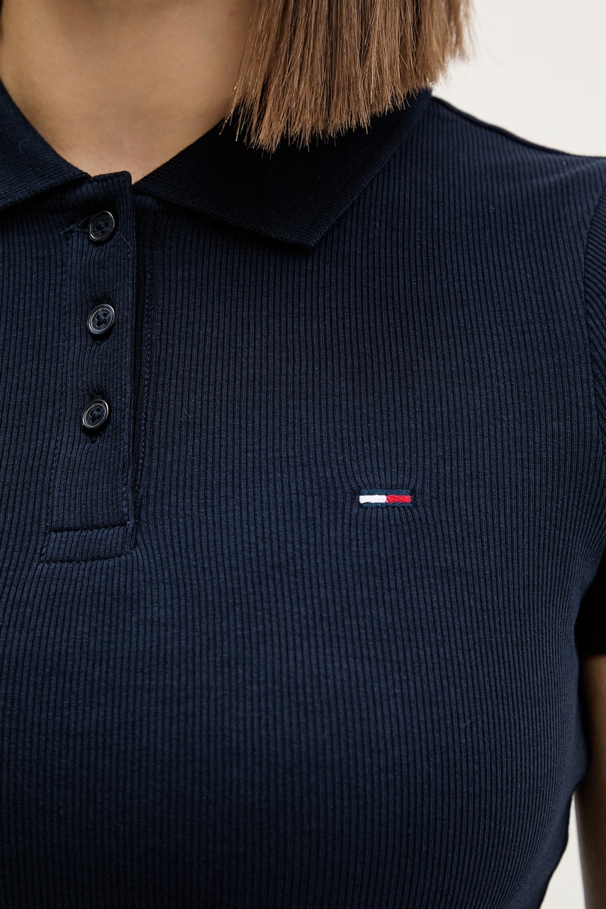 Tommy Jeans polo tričko dámske bavlnené s elastanom