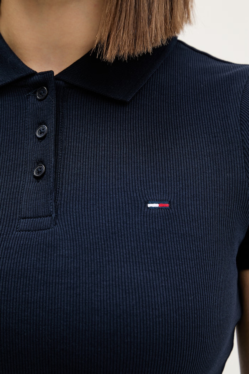 Tommy Jeans polo tričko dámske bavlnené s elastanom