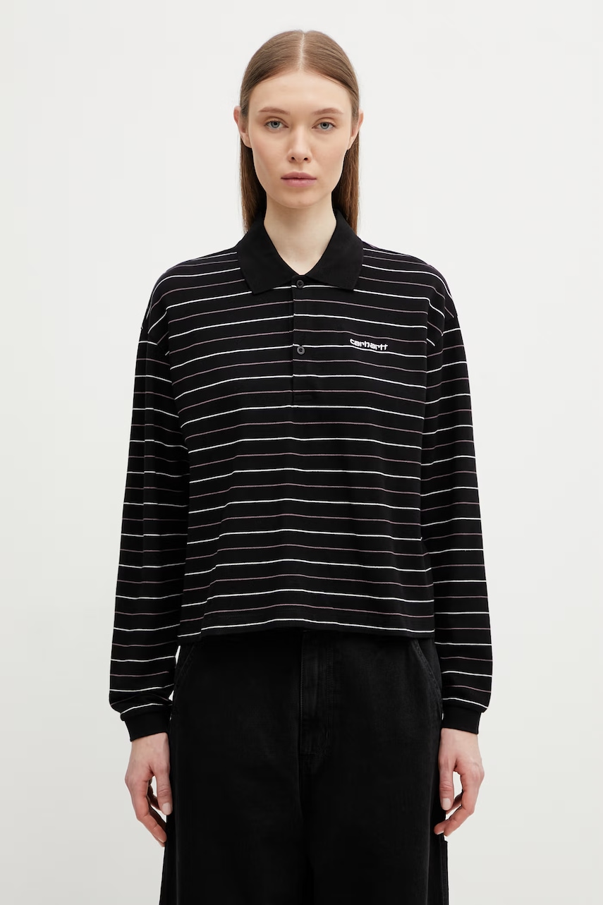 Carhartt WIP longsleeve damski bawełniany W' L/S Mabel Polo