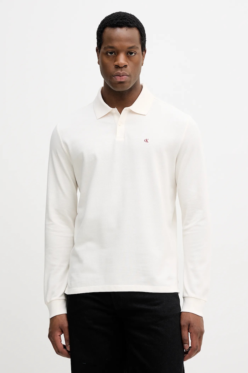 Βαμβακερή μπλούζα με μακριά μανίκια Calvin Klein Jeans