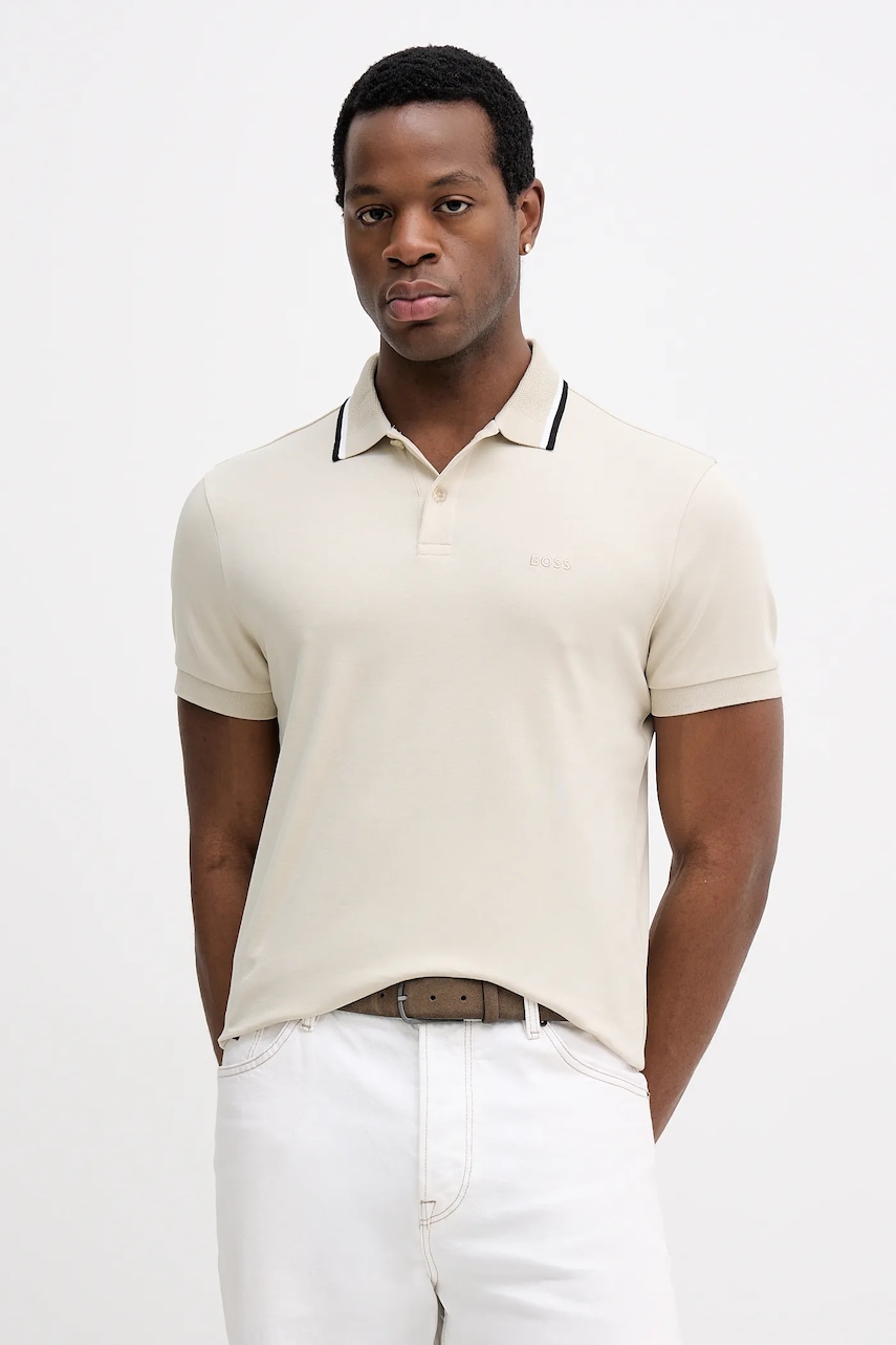 BOSS Green polo de bumbac PL_Join Paddy