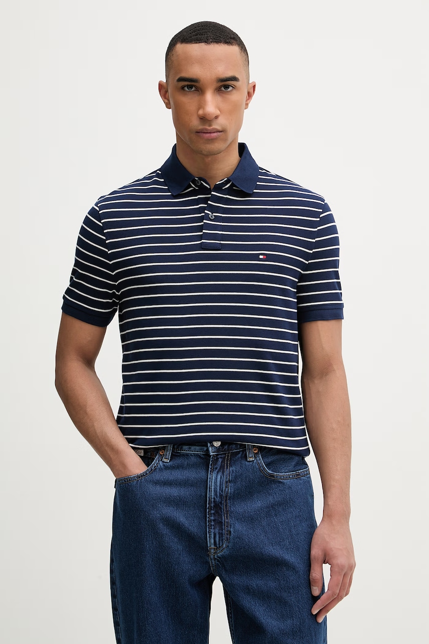 Tommy Hilfiger πόλο ανδρικό από βαμβάκι με ελαστάν