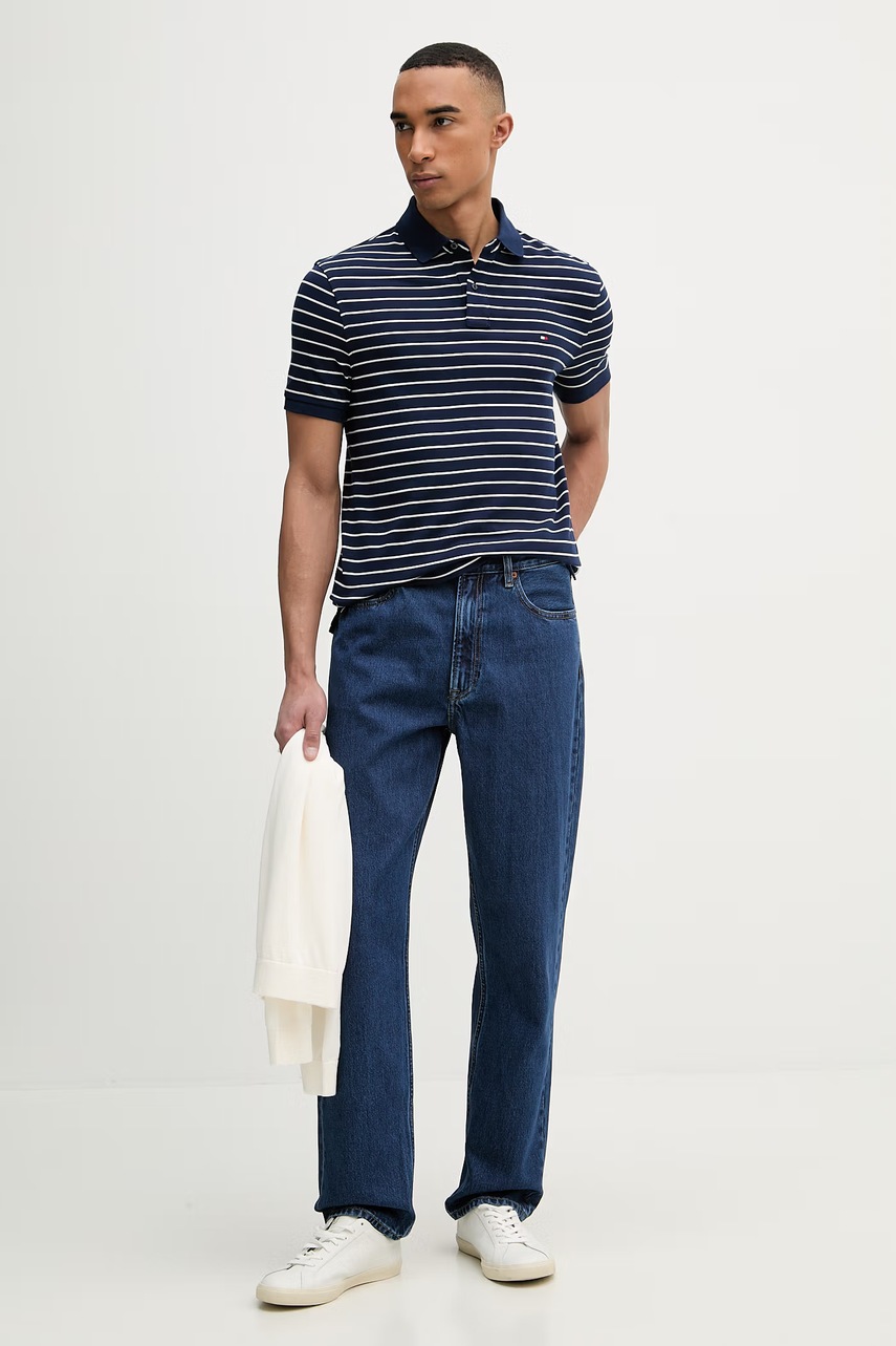 Tommy Hilfiger polo tričko pánske bavlnené s elastanom