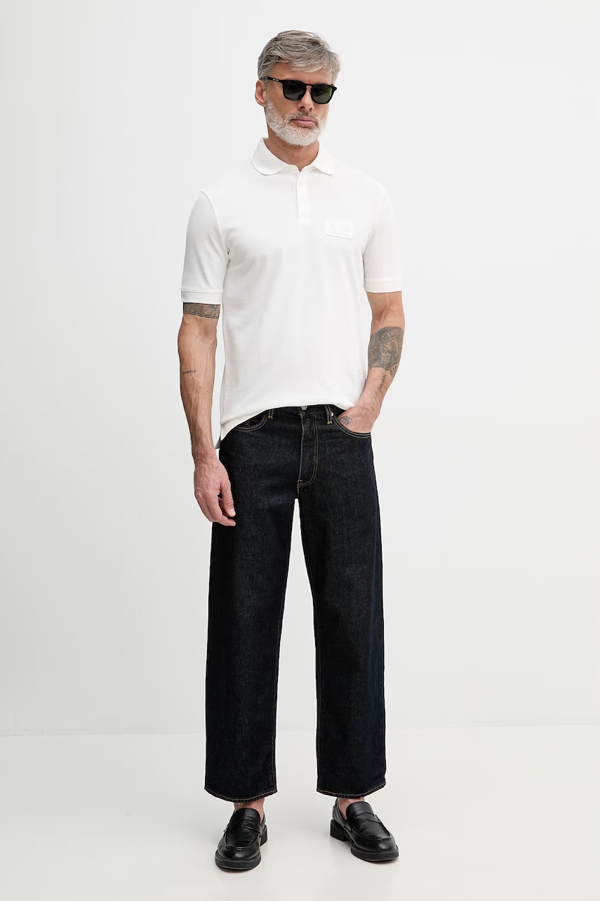 Armani Exchange polo tričko pánske bavlnené
