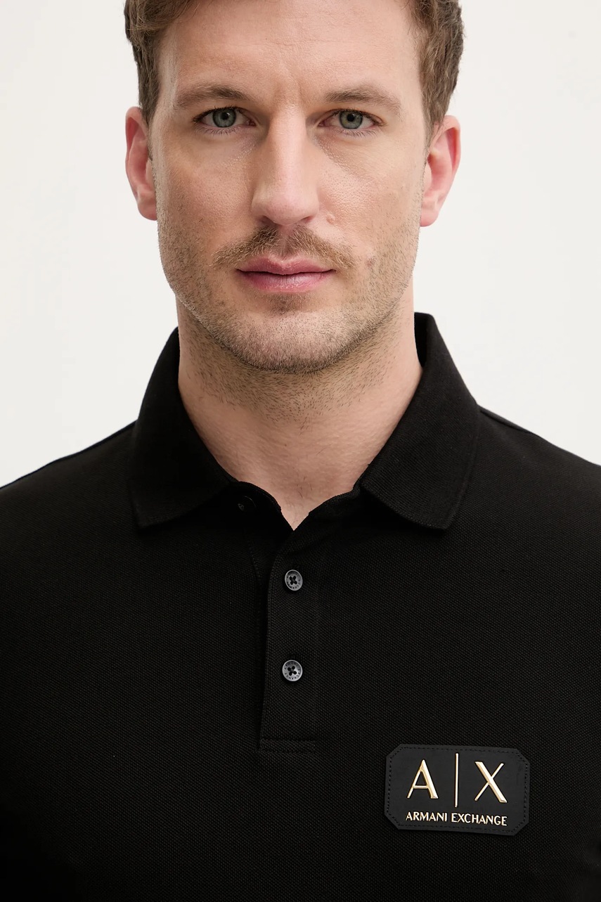 Armani Exchange polo tričko pánske bavlnené